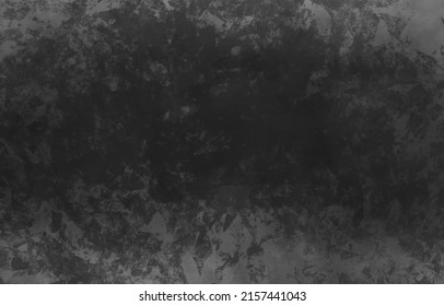 Elegant black background vector illustration with vintage distressed grunge texture and dark gray charcoal color paint