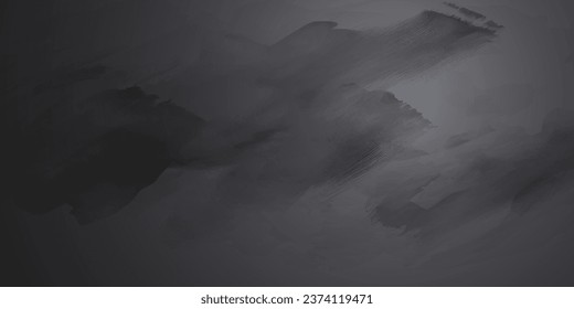 Elegant black background vector illustration with vintage distressed grunge texture and dark gray charcoal color paint.