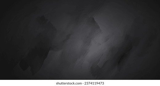 Elegante ilustración vectorial de fondo negro con textura de grunge alterada vintage y pintura de color de carbón gris oscuro.