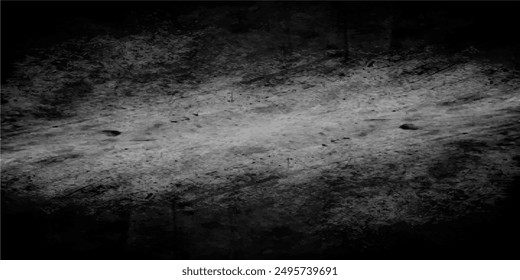 Elegant black background vector illustration with vintage distressed grunge texture and dark gray charcoal color paint