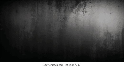 Elegant black background vector illustration with vintage distressed grunge texture and dark gray charcoal color paint. black board texture background
