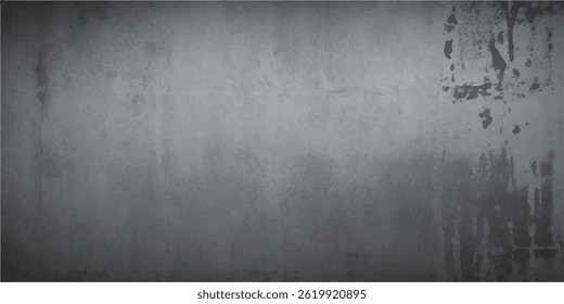 Elegant black background vector illustration with vintage distressed grunge texture and dark gray charcoal color paint, black stone or concrete wall, black banner