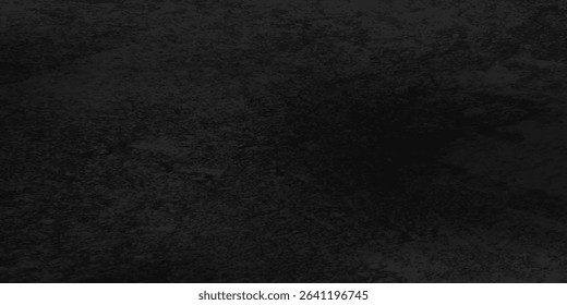 Elegant black background vector illustration with vintage distressed grunge texture and dark gray charcoal color paint, black stone or concrete wall, black banner
