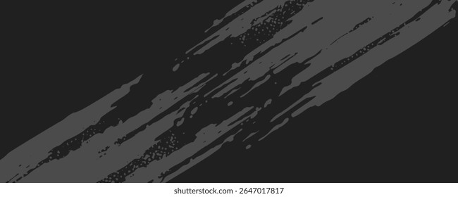 Elegant black background vector illustration with vintage distressed grunge texture and dark gray charcoal color pain