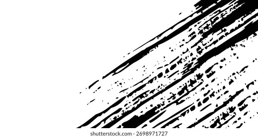 Elegante schwarze Hintergrund-Vektorgrafik mit vintage gestressten Grunge-Textur und dunkelgraue Holzkohle Farbe, schwarzer Stein oder Betonwand, schwarzes Banner Vektor Format. 10 EPS