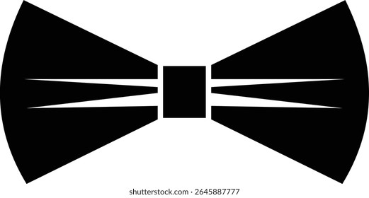 Ícone de arcos preto elegante em diferentes estilos para embrulho de presente e decorações. Moda e elegância conceito. realista olhar acessório ocasiões formais, eventos ou vestir-se em estilo plana Design.