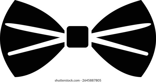Ícone de arcos preto elegante em diferentes estilos para embrulho de presente e decorações. Moda e elegância conceito. realista olhar acessório ocasiões formais, eventos ou vestir-se em estilo plana Design.