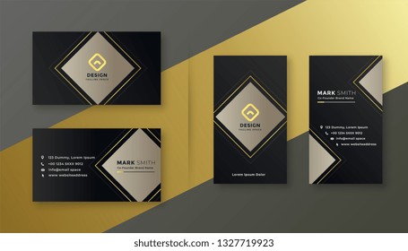 elegant black business card template set