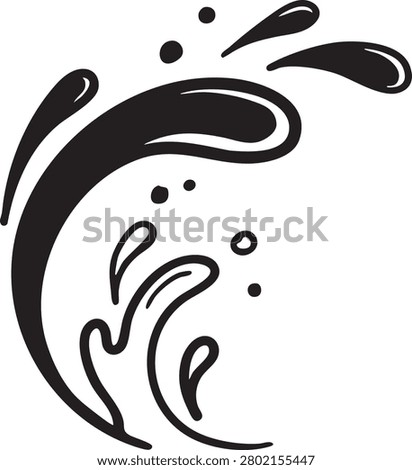 Elegant black continuous line forming a smooth swirl shape on clean white background in vector format.