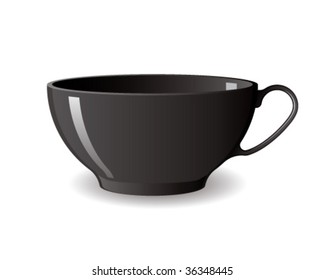 elegant black cup for coffee or tea