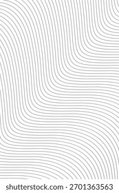 Las elegantes líneas curvas negras crean una ilusión ondulatoria fluida sobre un fondo blanco. Perfecto para fondos de diseño abstracto, Gráficos para video, diseño de Web, composiciones futuristas y elementos visuales tecnológicos.