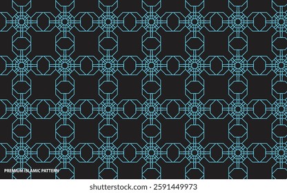 Elegant Black and cyan Abstract Pattern, High-Quality Vector Background
