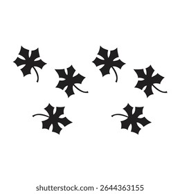 Elegant Black Floral Vector Design – Decorative Botanical Silhouette