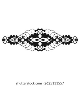 Elegant Black Flourish Ornament for Decorative Purposes
