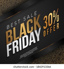 elegant black friday gold color halftone background 30% offer year end promo big sale mega sale flash sale social media