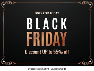 	Elegant black friday sale banner background