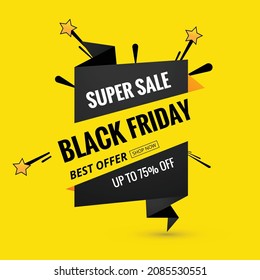 Elegant black friday sale banner background
