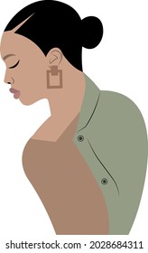 Elegant black girl, african woman 