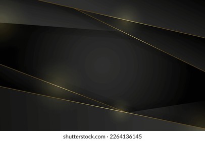 Elegant Black Gold Abstract Gradient Background Concept