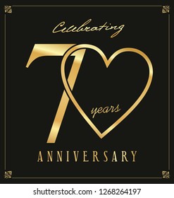 Elegant black and gold anniversary background 