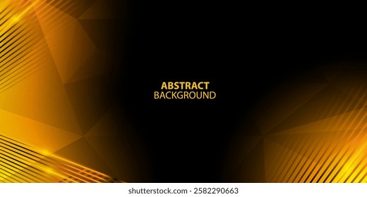 Elegant Black and Gold Award Concept. Premium Celebration, Valentine, Birthday, and Wedding Card Template. Luxurious Abstract Vector Banner and Background