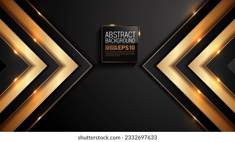 Elegant Black Gold Background with Golden Light, Abstract Luxury Image for Website Templates and More, Modern Abstract Design for Banners and Flyers
