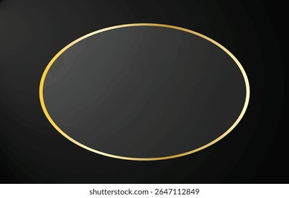 Quadro de círculo preto e dourado elegante perfeito para marcas de luxo, design minimalista e apresentações elegantes. Ideal para adicionar um toque de sofisticação aos seus projetos.