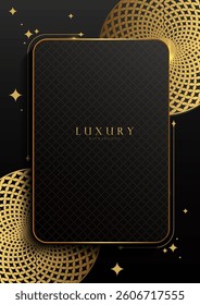Elegant black gold mandala art background with Islamic circle line design. Perfect for Diwali wallpapers, web templates, and invitation card covers. illustration, not AI-generated.