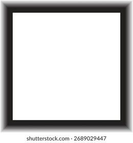 Elegantes schwarzes Farbverlauf-Quadrat-Rahmensymbol, moderne geometrische Rahmenvorlage, minimalistischer dekorativer Vektorhintergrund