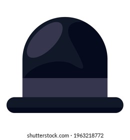 elegant black hat accessory icon