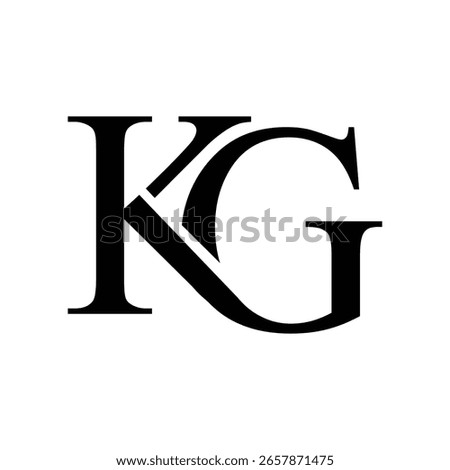Elegant Black KG Initials Logo
