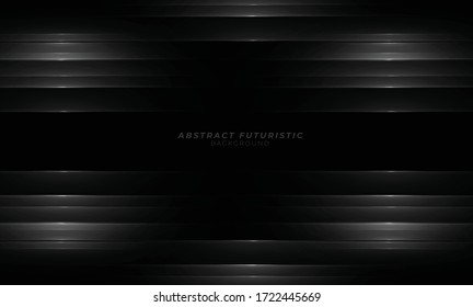 Elegant black lines on dark black background. Luxurious Premium Vector. Detail concept wallpaper.