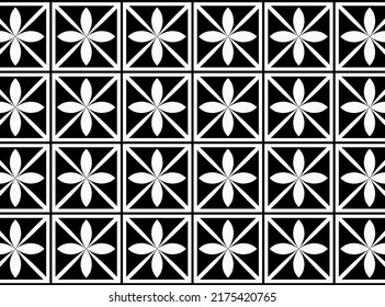 Das elegante schwarze Muster hat geometrische Formen. Modernes Texturdekorationselement. Vektorgrafik, 2022
