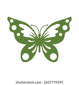 Elegant Black and Pink Butterfly Silhouette – Modern Artistic Insect Design