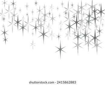 Elegant black pink gold stars random scatter wallpaper. Many stardust spangles Noel decoration elements.  Celebration stars random pattern. Spangle elements poster decor.