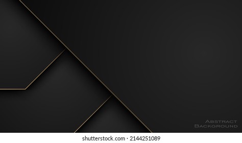 Elegante fondo abstracto negro premium con elementos geométricos oscuros de lujo