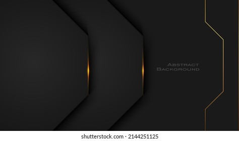 Elegant black premium abstract background with luxury dark geometric elements
