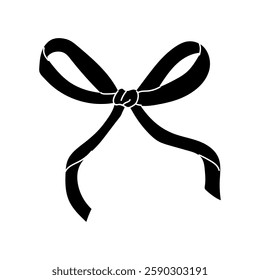 Elegant black ribbon bow design perfect for crafts, gifts, and decorations inspired by simplicity and elegance