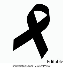 Elegant black ribbon design element for invitations logos and branding