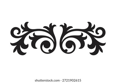 Elegant black scrollwork border design
