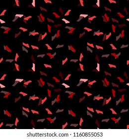 Elegant black seamless pattern with chaotic sparks in different shades of red and pink. Dark contrasting repeat backdrop using for cards, wallpapers, scrapbooking, print, gift wrap, manufacturing etc.