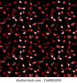 Elegant black seamless pattern with chaotic sparks in different shades of red and pink. Dark contrasting repeat backdrop using for cards, wallpapers, scrapbooking, print, gift wrap, manufacturing etc.