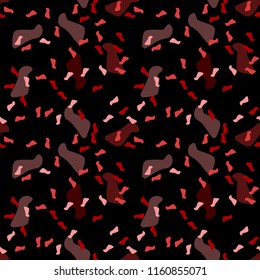 Elegant black seamless pattern with chaotic sparks in different shades of red and pink. Dark contrasting repeat backdrop using for cards, wallpapers, scrapbooking, print, gift wrap, manufacturing etc.