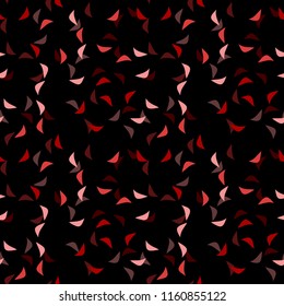 Elegant black seamless pattern with chaotic sparks in different shades of red and pink. Dark contrasting repeat backdrop using for cards, wallpapers, scrapbooking, print, gift wrap, manufacturing etc.