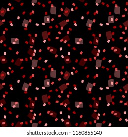 Elegant black seamless pattern with chaotic sparks in different shades of red and pink. Dark contrasting repeat backdrop using for cards, wallpapers, scrapbooking, print, gift wrap, manufacturing etc.