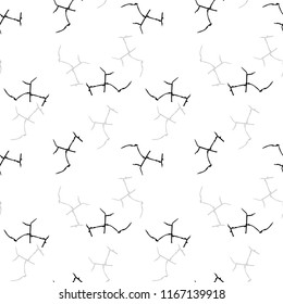 Elegant black seamless pattern with chaotic cracks in black, grey and white colors. Light contrasting repeat backdrop using for cards, wallpapers, scrapbooking, print, gift wrap, manufacturing etc.