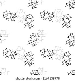 Elegant black seamless pattern with chaotic cracks in black, grey and white colors. Light contrasting repeat backdrop using for cards, wallpapers, scrapbooking, print, gift wrap, manufacturing etc.