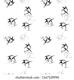 Elegant black seamless pattern with chaotic cracks in black, grey and white colors. Light contrasting repeat backdrop using for cards, wallpapers, scrapbooking, print, gift wrap, manufacturing etc.