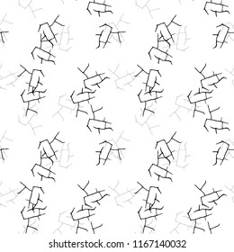 Elegant black seamless pattern with chaotic cracks in black, grey and white colors. Light contrasting repeat backdrop using for cards, wallpapers, scrapbooking, print, gift wrap, manufacturing etc.