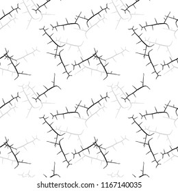 Elegant black seamless pattern with chaotic cracks in black, grey and white colors. Light contrasting repeat backdrop using for cards, wallpapers, scrapbooking, print, gift wrap, manufacturing etc.